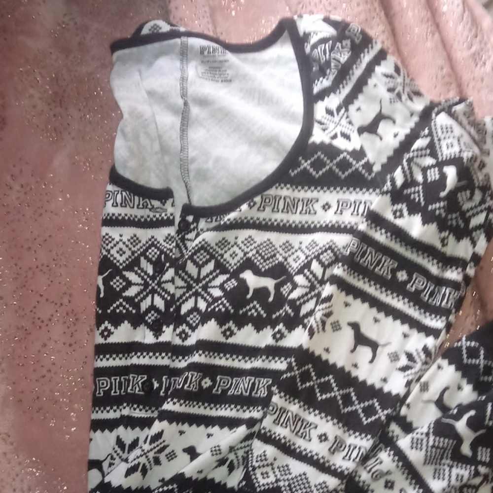 Vs pink onsie pajamas